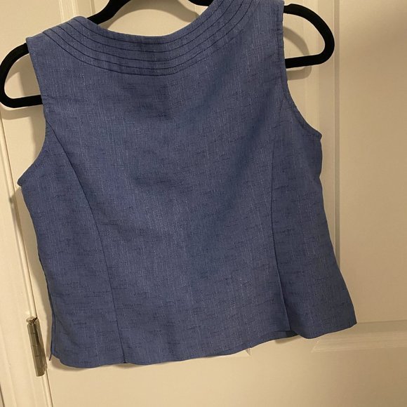 Vintage 3 Piece Sag Harbor Women's Blue‎ and Purple Blouse/Pant/Tank Set - Picture 9 of 11